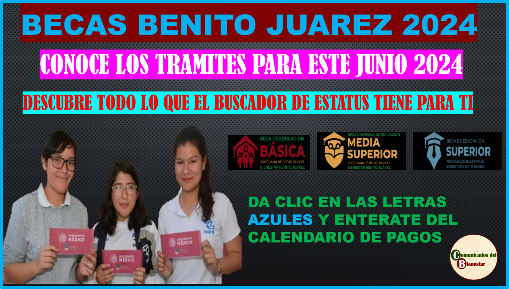 ATENCION JOVENES ESTUDIANTES ENTERATE DE TODOS LOS TRAMITES DISPONIBLES EN EL BUSCADOR DE ESTATUS PARA JUNIO 2024