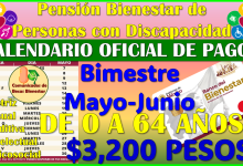 Del 7 al 30 de Mayo 2025 recibirás tu Pensión Bienestar de Discapacidad, te comparto el calendario oficial