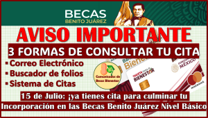 En dónde puedes consultar si ya tienes cita para incorporarte en las Becas Benito Juárez 2024: Preescolar, Primaria y Secundaria