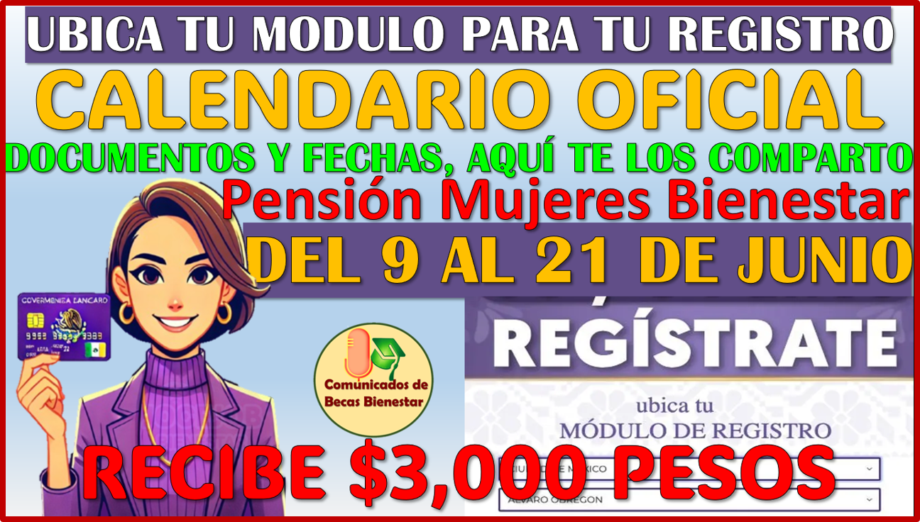 Ubica tu modulo más cercano para tu Incorporación: Pensión Mujeres Bienestar 2025