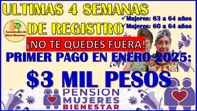 Solo quedan 4 semanas para poder formar parte de la Nueva Pensión Bienestar de Mujeres de 60 a 64 años