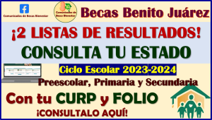 Estas son las 2 LISTAS DE RESULTADOS de las Becas Benito Juárez, consulta tu estado aquí toda la información