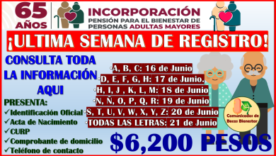 ¡ÚLTIMA SEMANA DE REGISTRO DE JUNIO! para la Pensión Bienestar del Adulto Mayor 2025