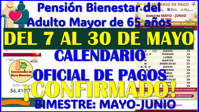 4 semanas de pagos para la Pensión Bienestar del Adulto Mayor 2025: Bimestre: Mayo-Junio