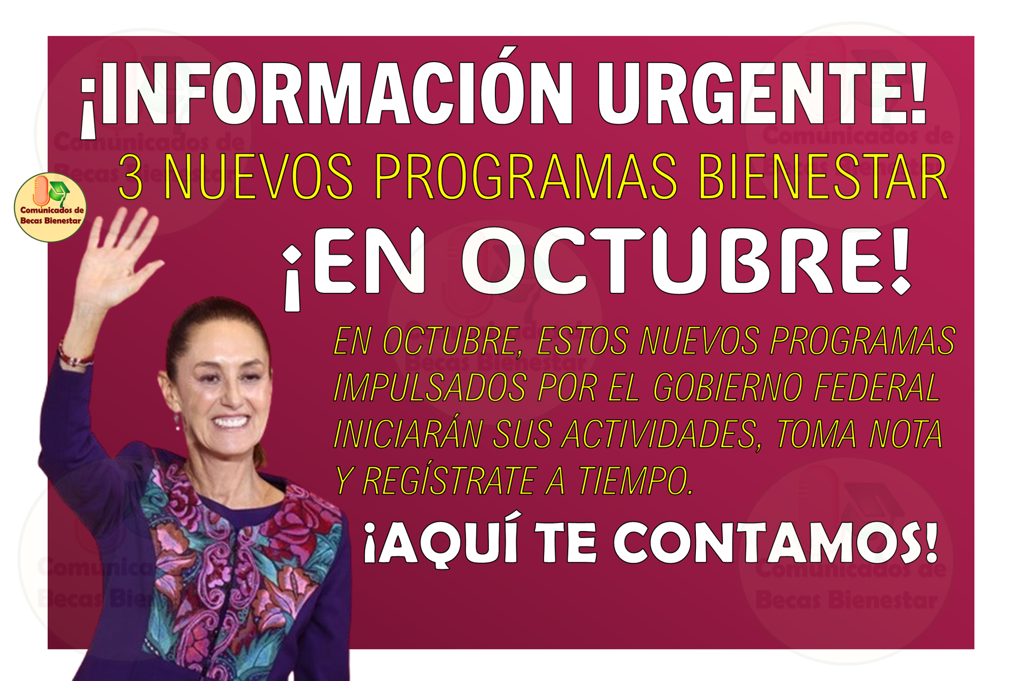 Nuevas Oportunidades de Bienestar: Apoyo Económico, Becas y Atención Médica a Domicilio Inician en Octubre