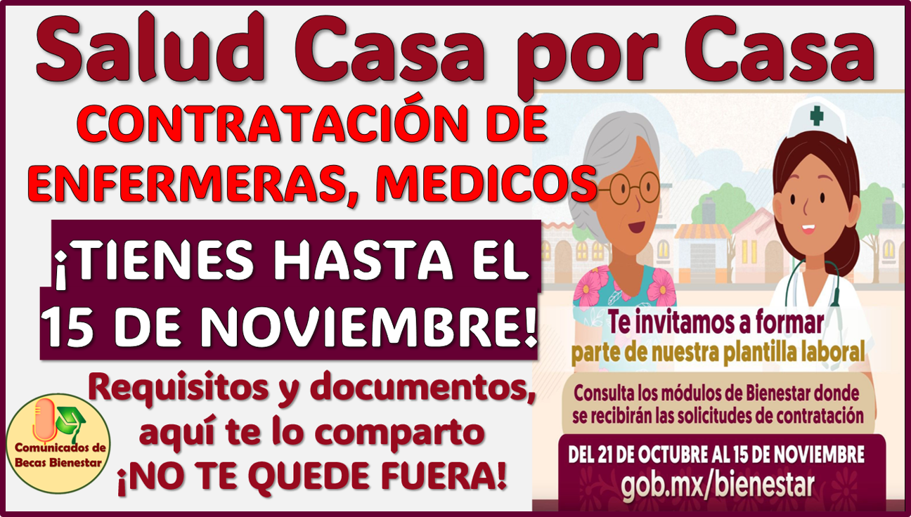 Si eres Médico, Enfermera o carreras a fin, puedes registrarte en el Programa Salud Casa por Casa