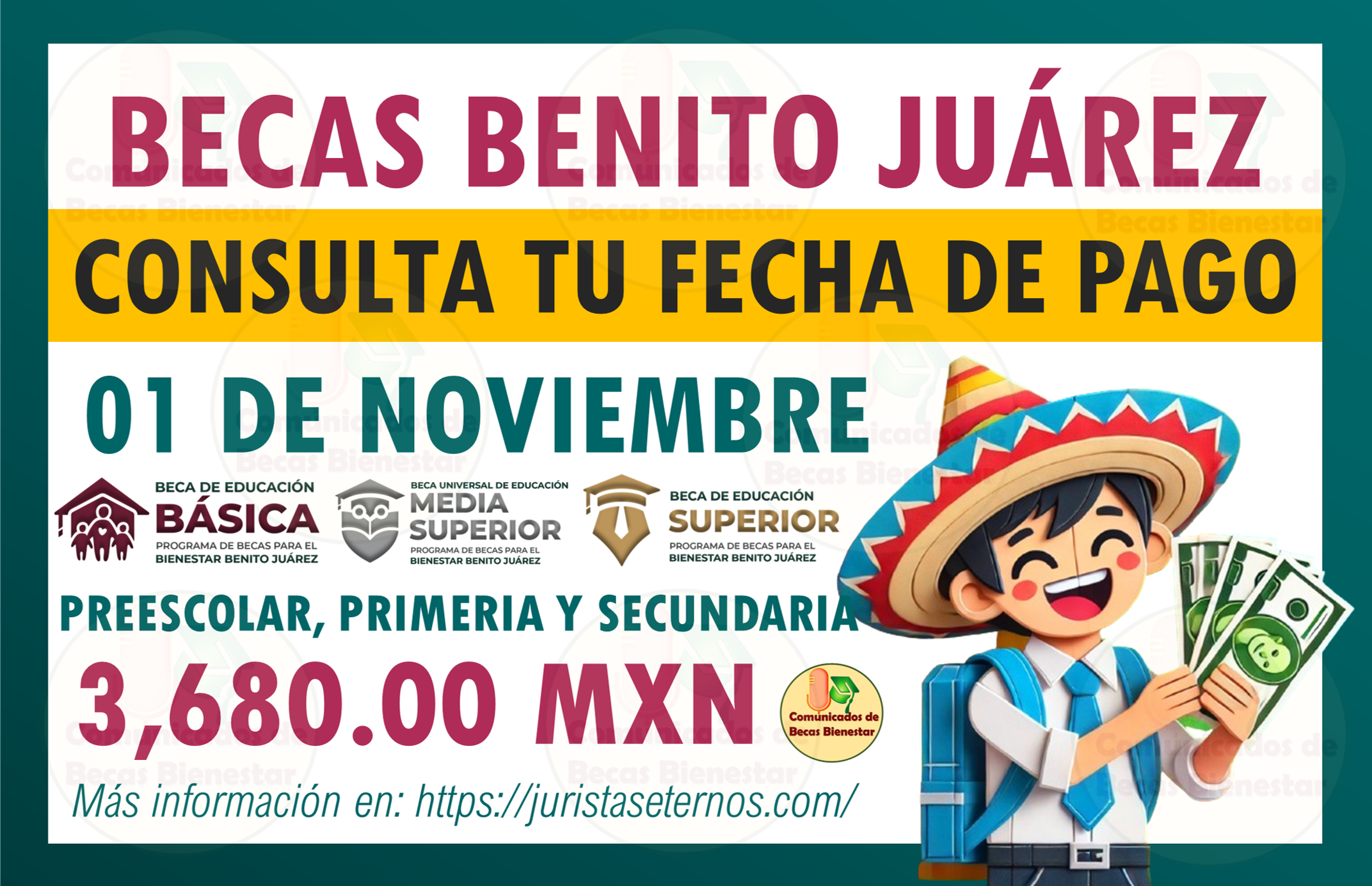 ¡Atención! Fechas del Depósito de la Beca Benito Juárez