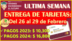 Jóvenes Escribiendo el Futro 2024: nueva lista semanal del 26 al 29 de Febrero para recibir tu Tarjeta del Bienestar